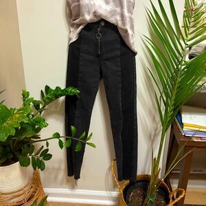 Vintage black high waisted ankle jeans, size small